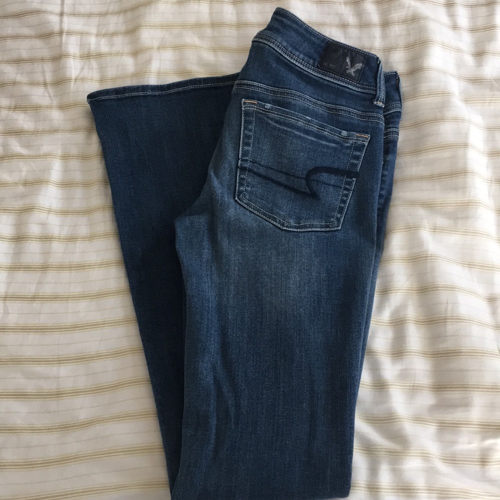 Women's juniors AE kick boot cut jeans size 0 reg